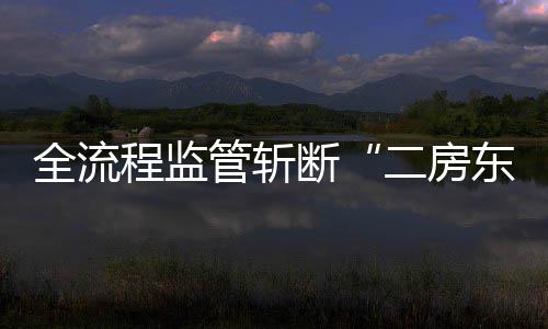 二房断东程监利益链管斩非法全流